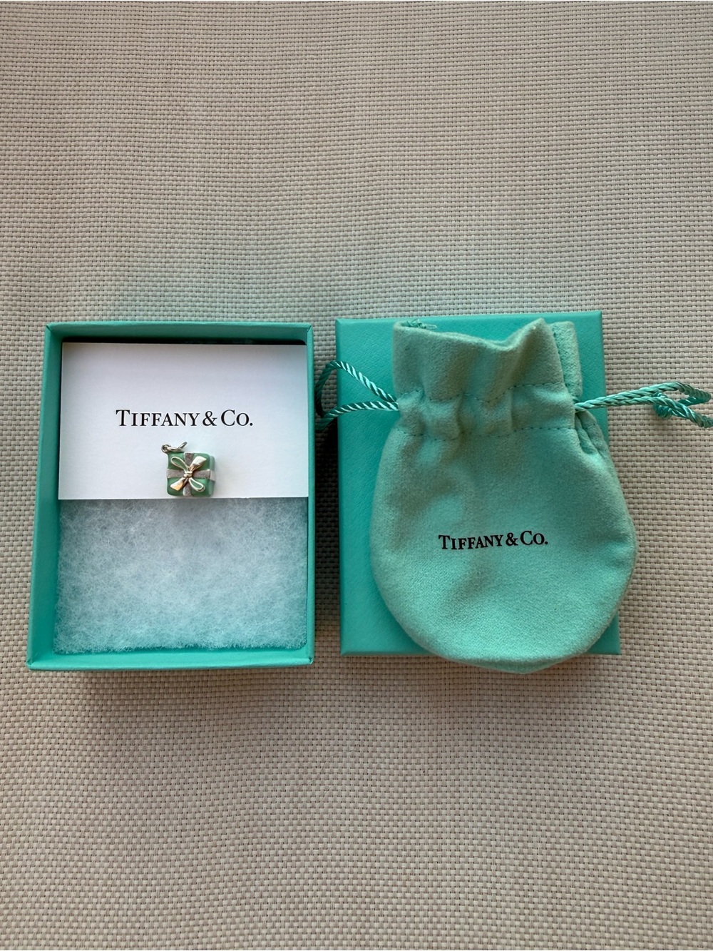 Tiffany & co gift box charm 925 sterling rare